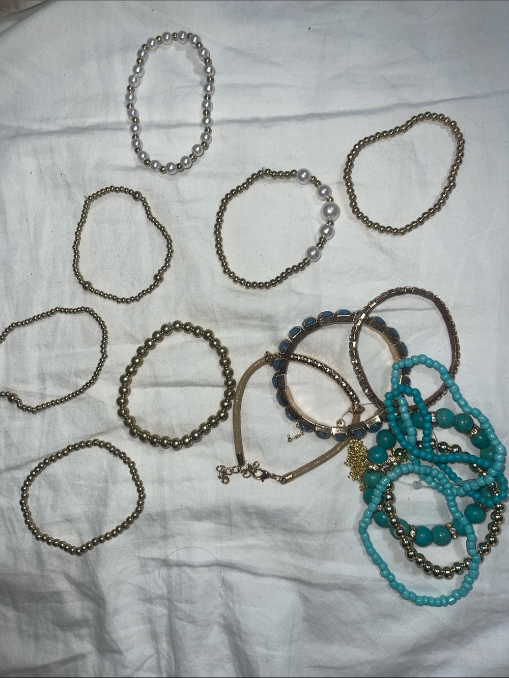 Beaded Bracelet Set - Women Jewelry bundle of over 10 bracelets